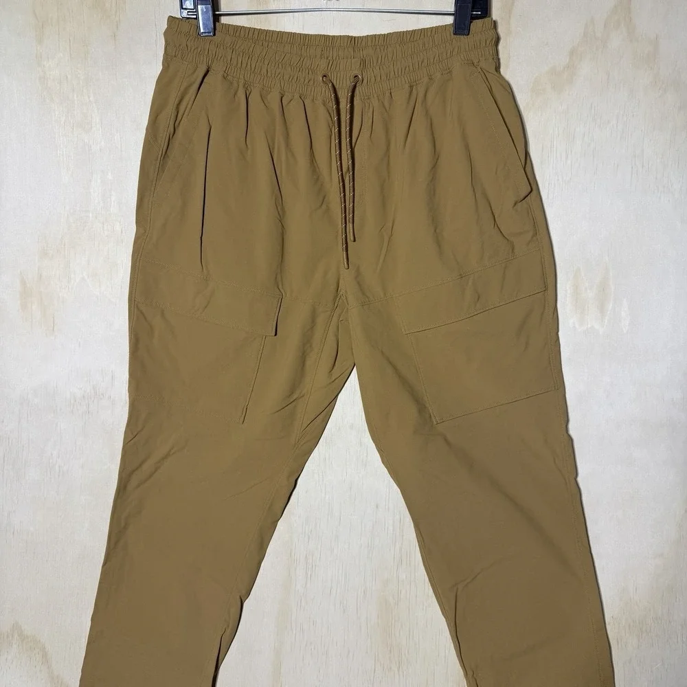 All In Motion Cargo Jogger Pants Mens Large Brown Stretch Hiking Athletic Travel